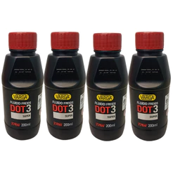 Kit 4 Fluidos Óleo de Freio Dot 3 200ml Rclf00011