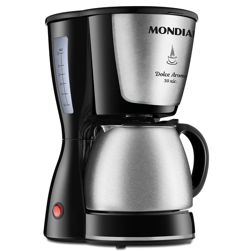 Cafeteira Elétrica Dolce Arome Mondial Preto e Inox 800W C-37JI 30X em Oferta na Shopee