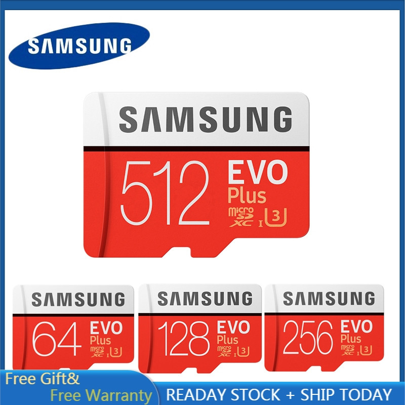 Cartão Microsd Samsung 1TB EVO Plus 64GB/128GB/256GB/512GB Para cctv/Telefone