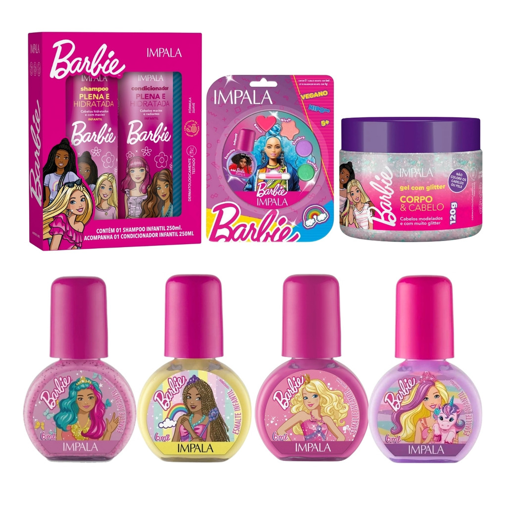 Kit Shampoo Condicionador Hidrata Maquiagem Barbie Impala
