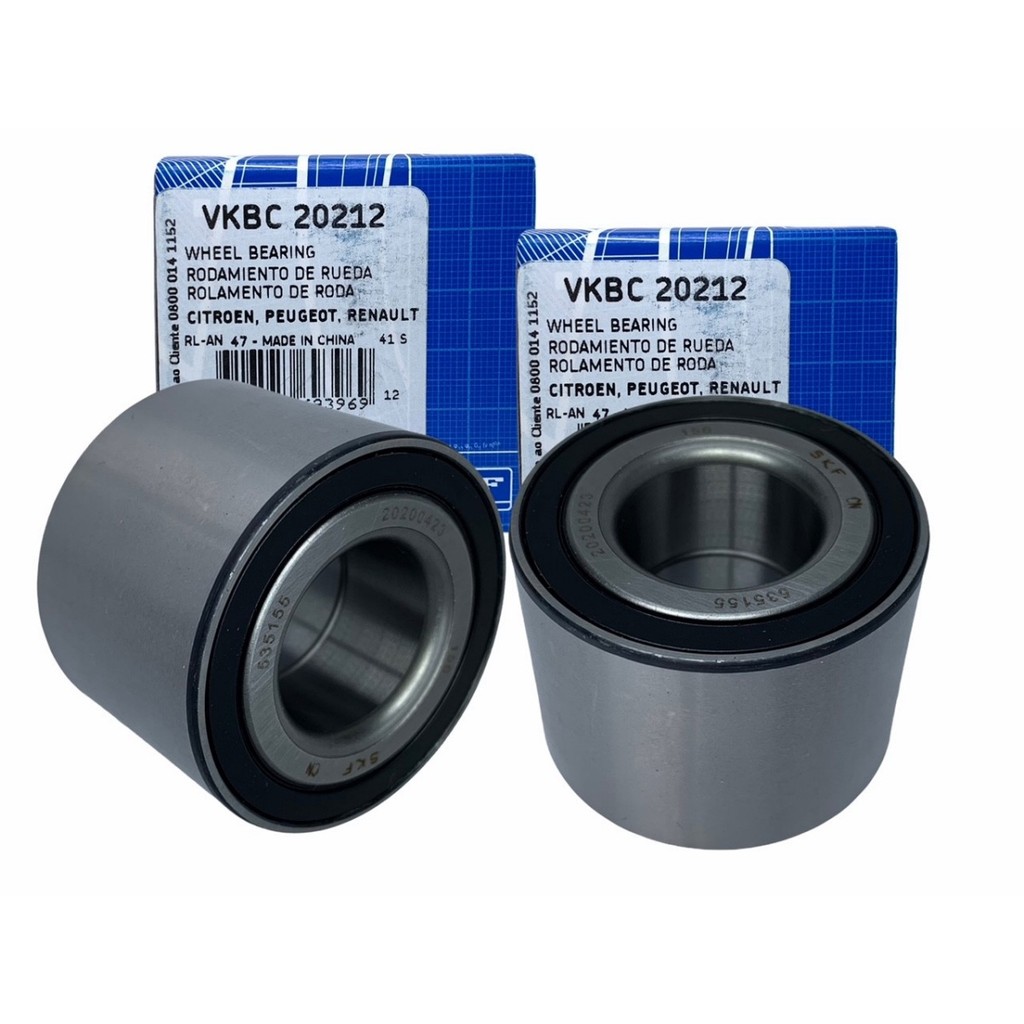 Par Rolamento Roda Traseira SKF VKBC20212 Clio Sandero Logan 206 C3 106 – Freio Tambor