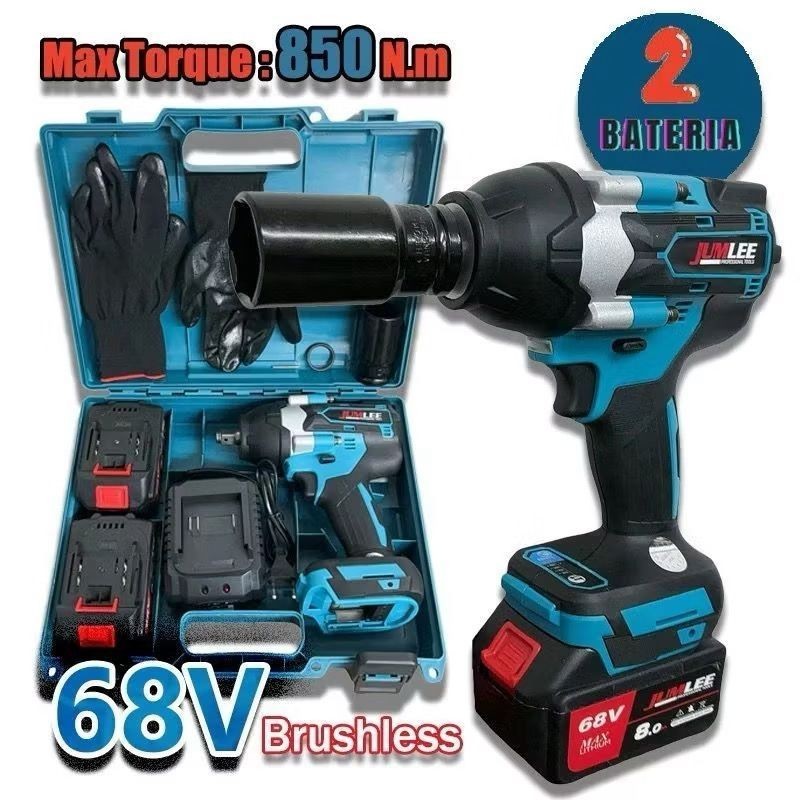 Parafusadeira E Furadeira De Impacto Solta Pneus caminhão 68v Com 2 Baterias RAPIDA ENTREGA