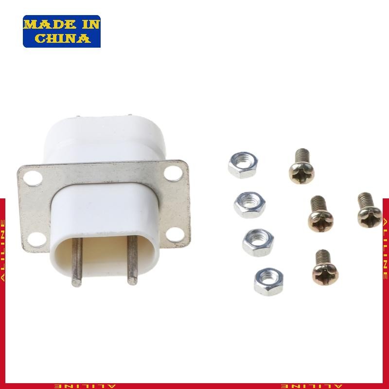 Home Forno Microondas Eletrônico Magnetron Filamento Conversor Soquete 4 Pinos Branco