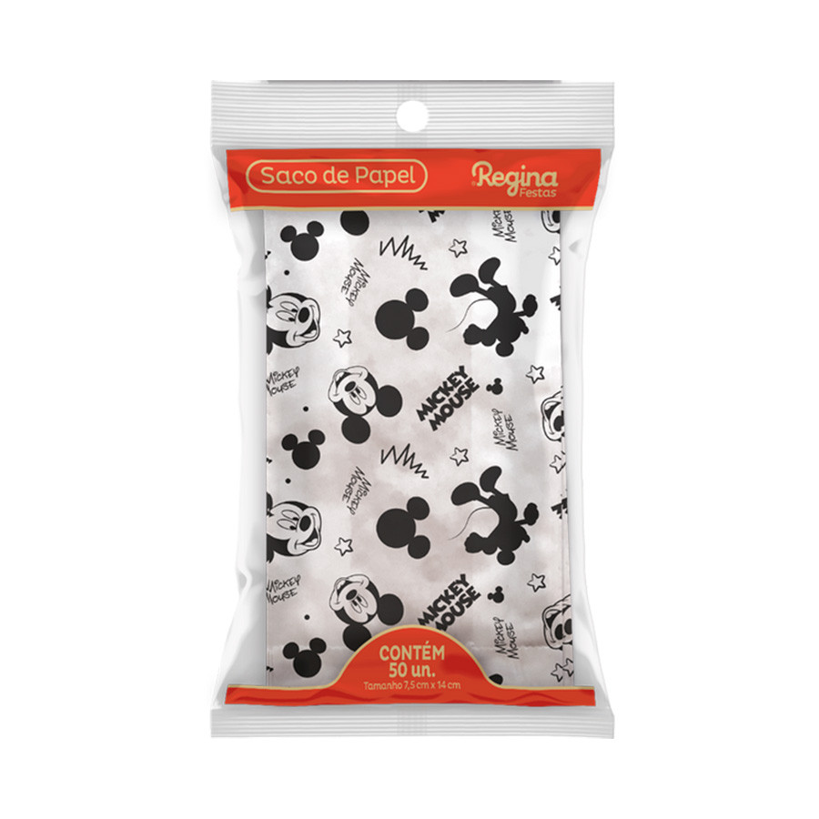 Saco de Papel - Mickey Mouse - 50 unidades - Disney Original - Rizzo