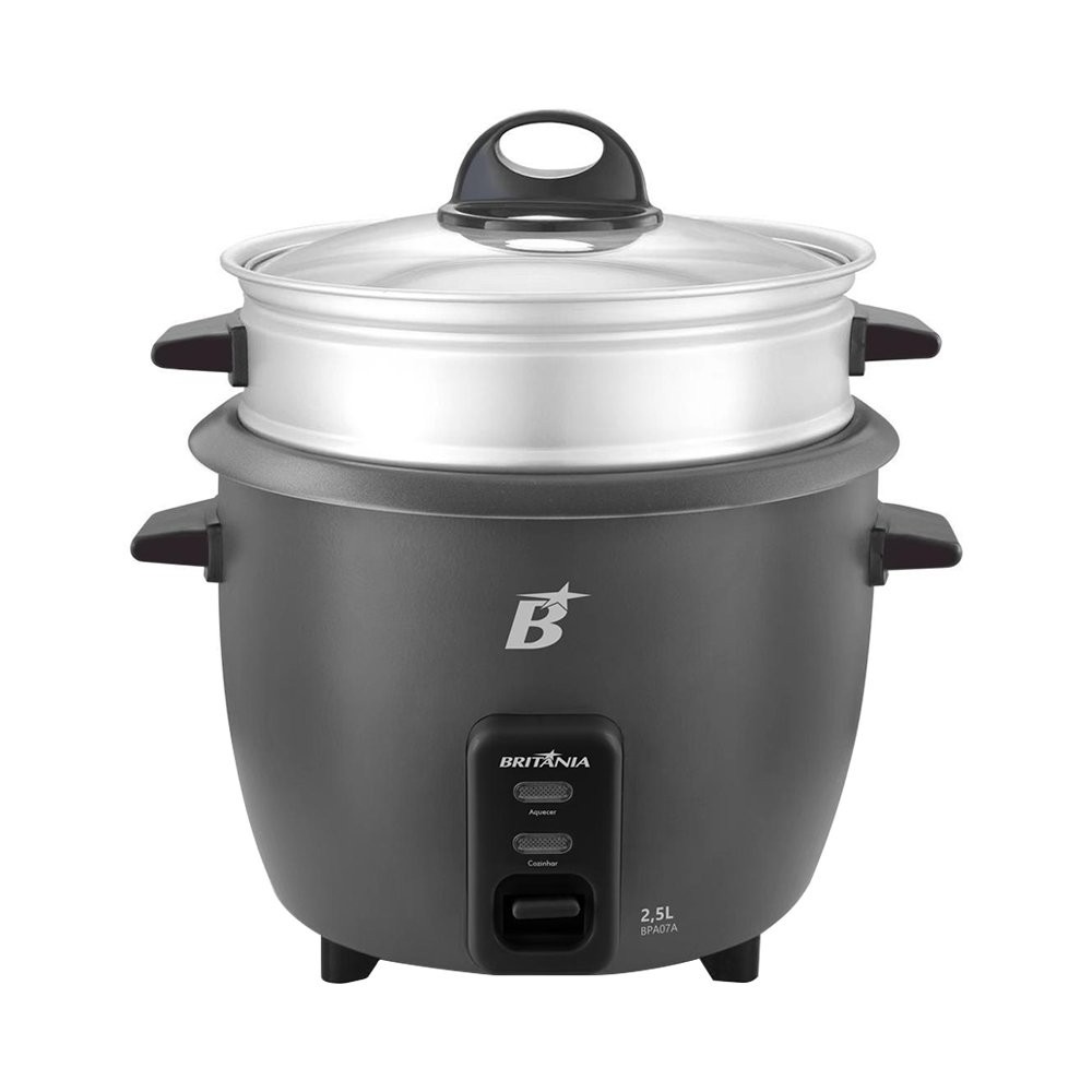 Panela Elétrica de Arroz Britânia Multifuncional BPA07A - 7 Xícaras, Preto, 500W em Oferta na Shopee