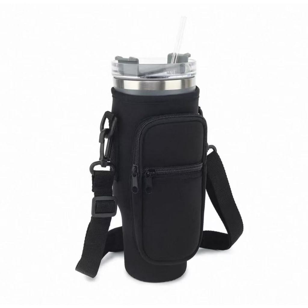 Suporte para Copo ou Garrafa Bolsa Porta Garrafas Alça Ajustável e Bolso para Ombro Portátil em Oferta na Shopee