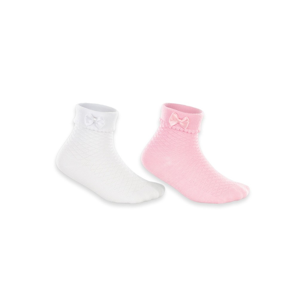 Kit 2 Pares de Meias Bebê Cano Médio Lupo 2035-088