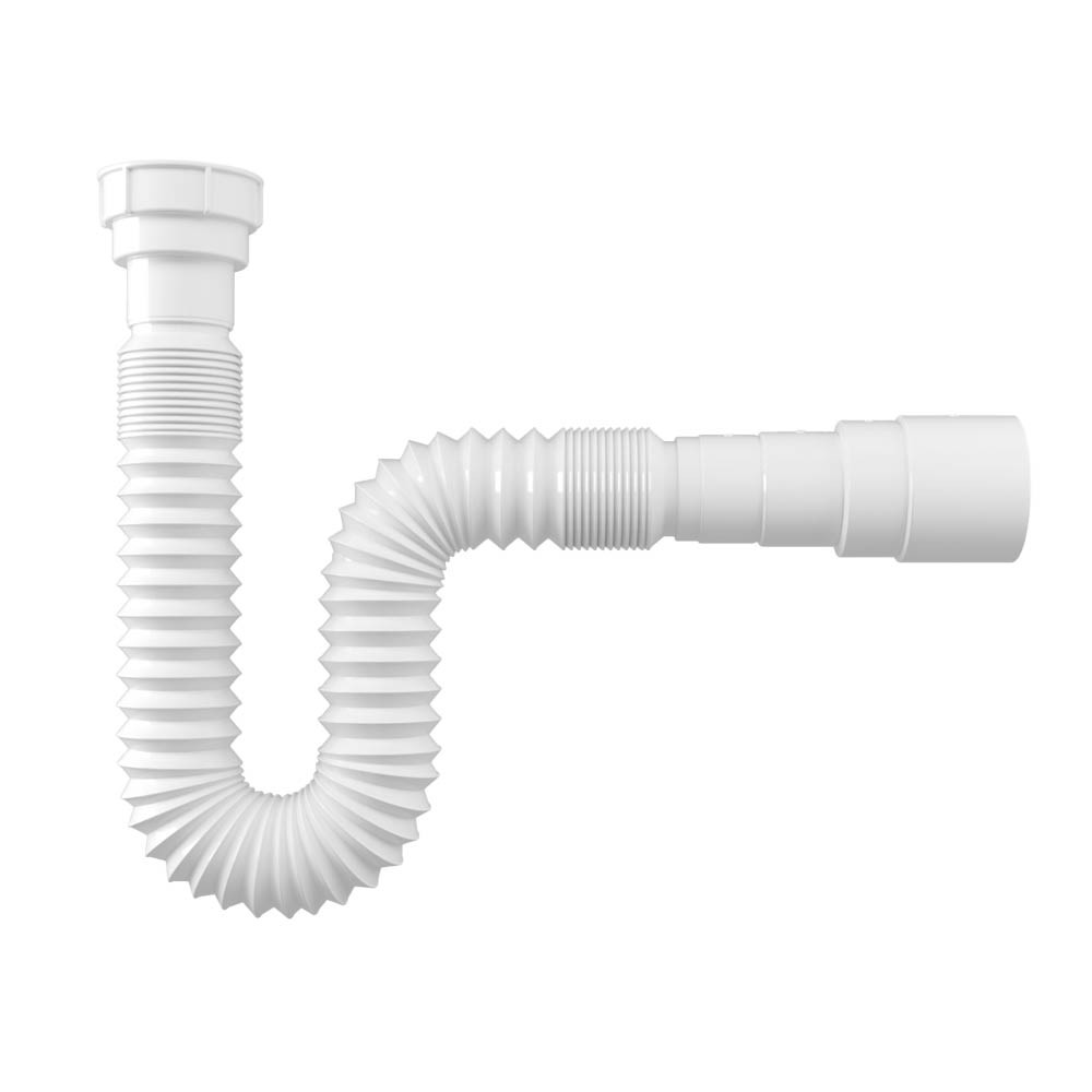 Sifão Sanfonado 72cm Unifortte Branco - Home & Living