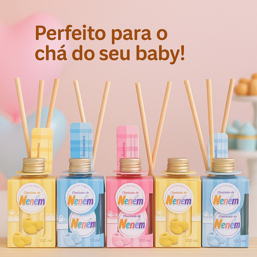 Combo Aromatizador Infantil Atacado Cheirinho Chá de Bebê