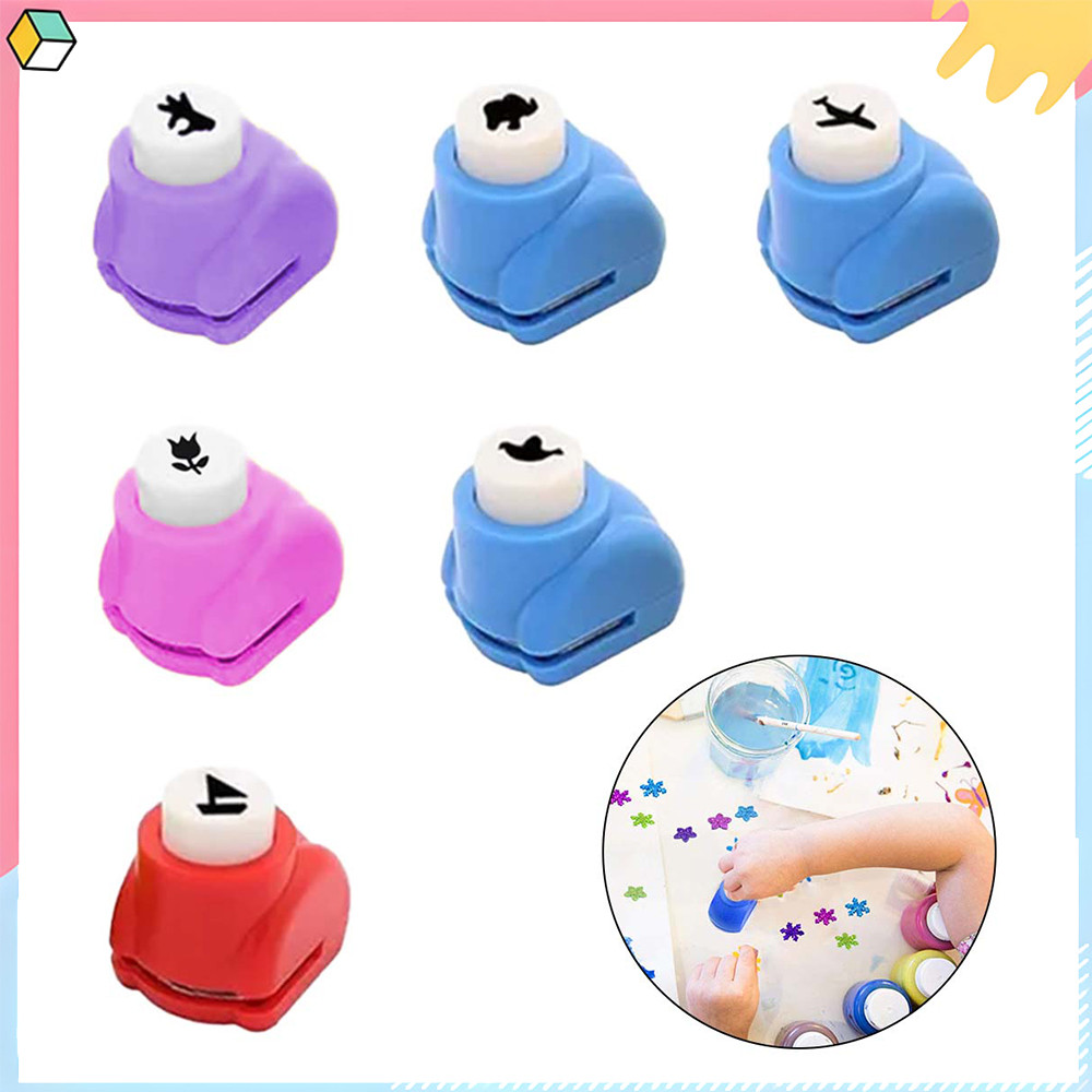 6 peças de perfurador de papel para scrapbook, perfurador de cartão de presente, artesanato DIY 6 estilos