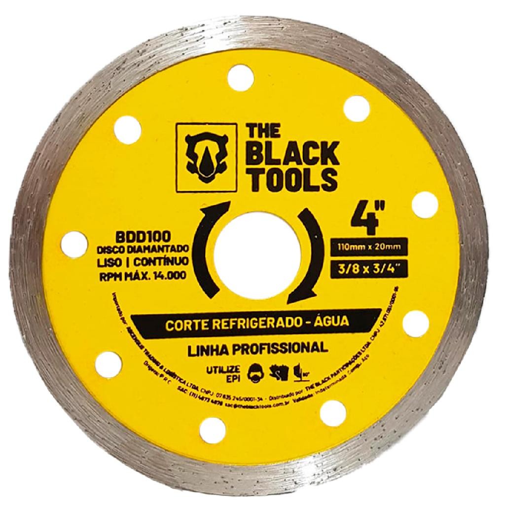 Disco De Corte Diamantado Contínuo Cerâmica Com Borda Lisa The Black Tools em Oferta na Shopee