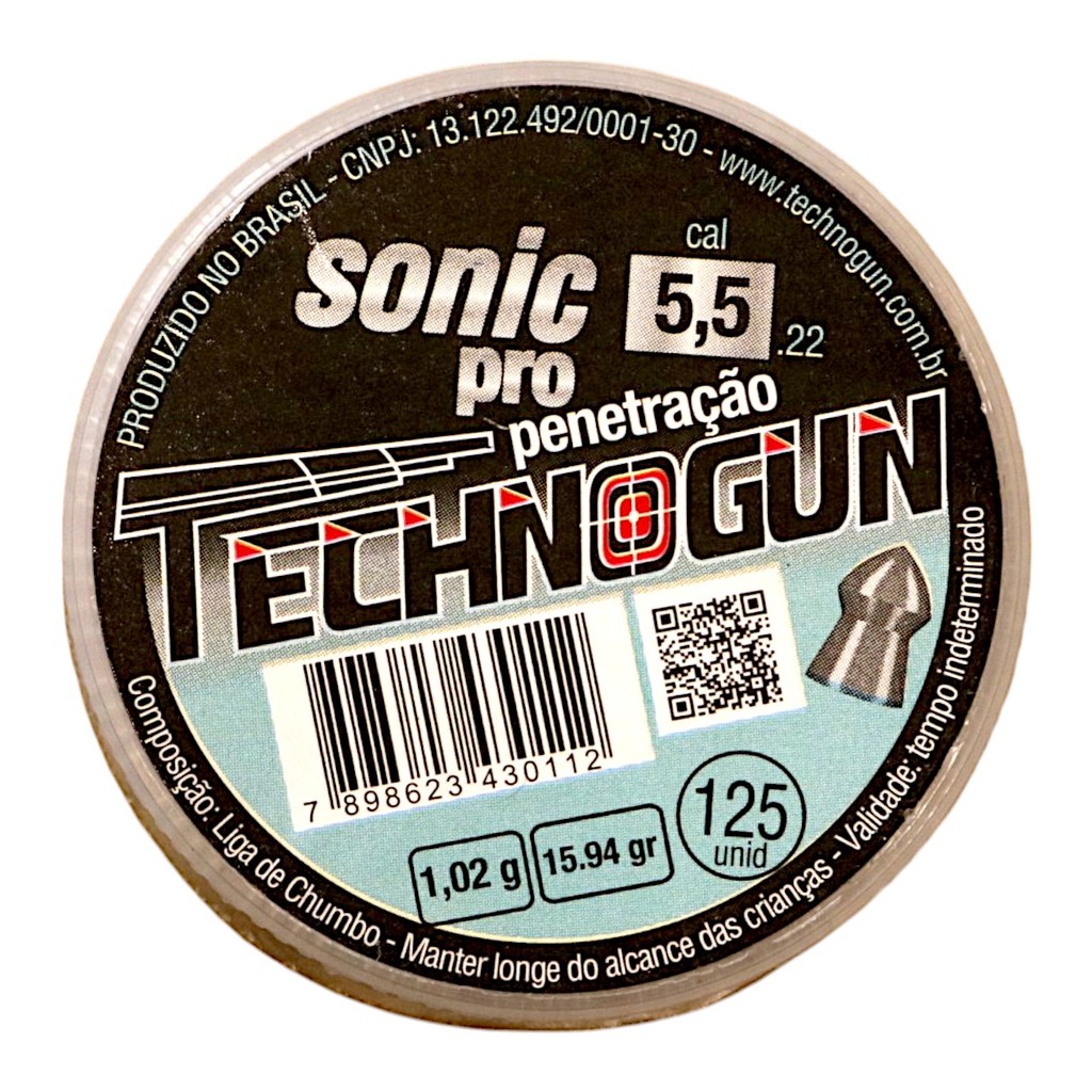 Chumbinho Technogun Sonic Pro 5.5mm (.22) - 125un