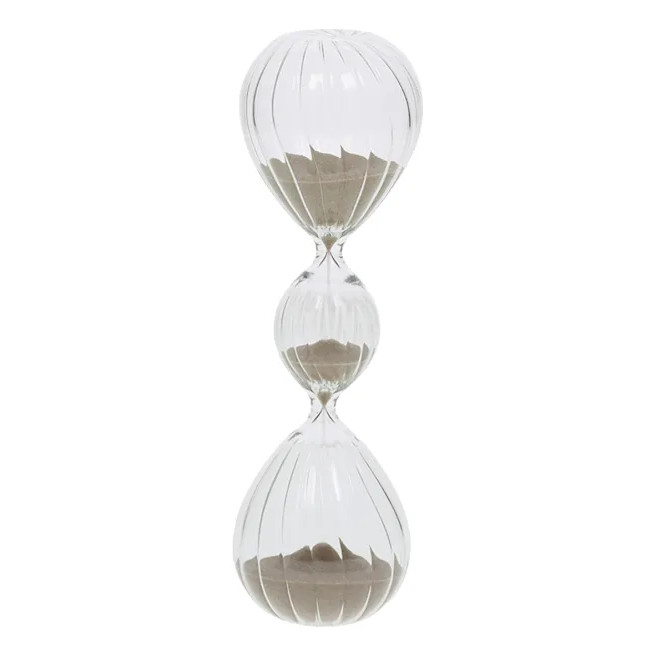 Ampulheta De Vidro 30 Min Areia Cinza Design Moderno em Oferta na Shopee