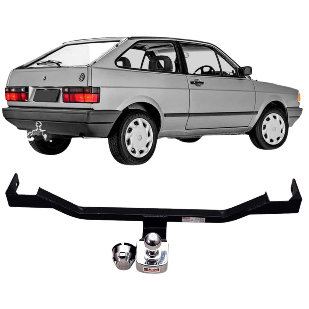 Engate Reboque Fixo Gol 1987 A 1995 Quadrado Para Choque Envolvente Cap Carga 450kg Aco Resistente Peça Reforçado tOP