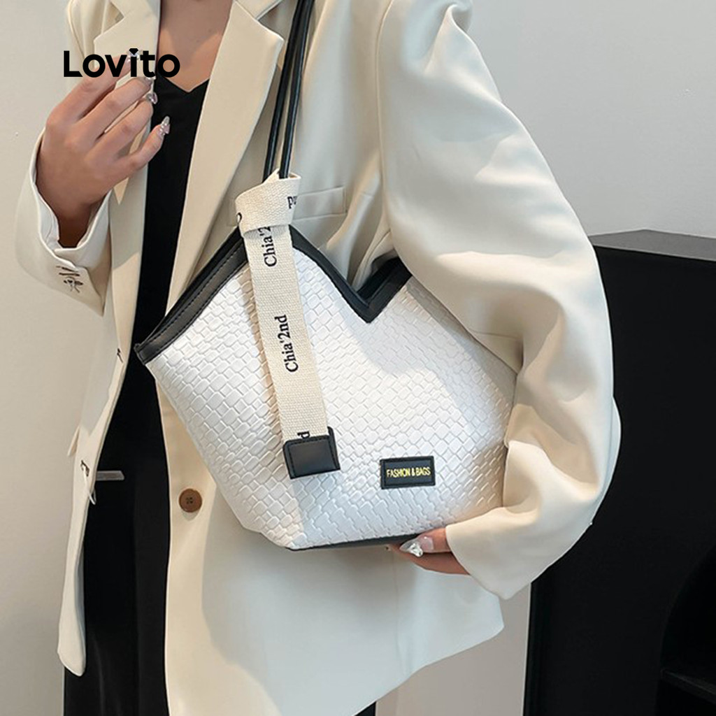 (Trendy) Lovito Casual simples projetado pequena bolsa de ombro para mulher LFA76009 - Women Bags