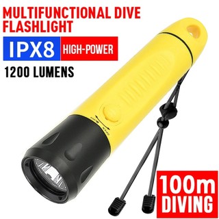 Lanterna De Mergulho , Luz Profissional , À Prova D'água IPX-8 Subaquática De 200 M Branca 5500 K
