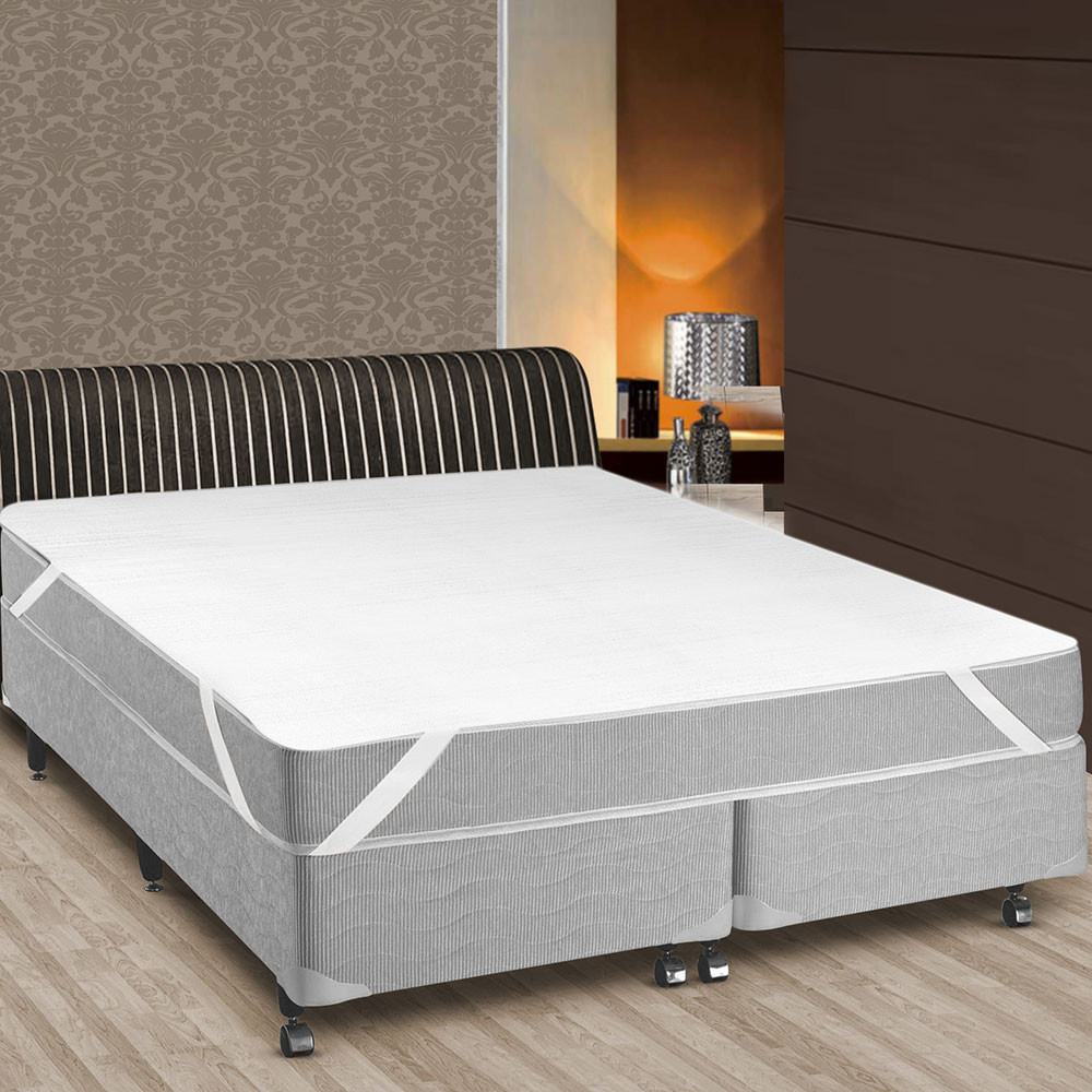 Capa Protetora Impermeável Colchão Casal 188x138cm Cama Branco Comoditá em Oferta na Shopee