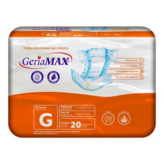 FRALDA GERIAMAX GERIATRICA COM 20 TAMANHO G em Oferta na Shopee