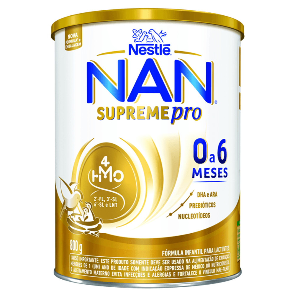 Fórmula Infantil NAN Supreme 1 HMOs Nestlé 0 a 6 meses 800g