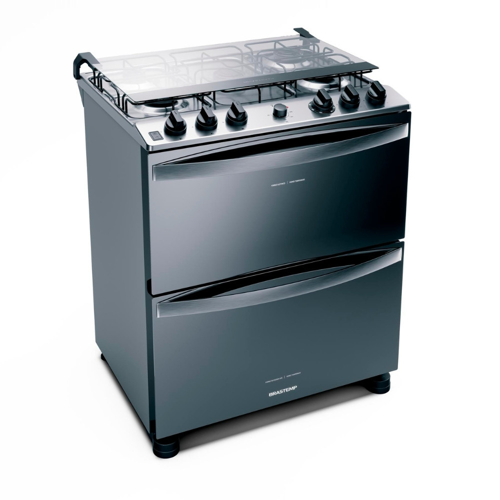 Fogão 5 Bocas Brastemp BFD5NCR com Duplo Forno em Oferta na Shopee