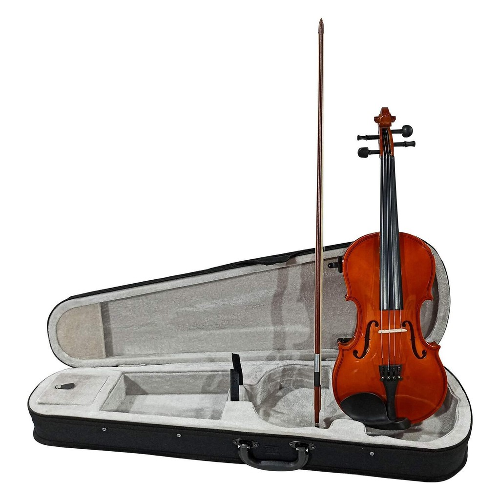 Violino Tamanho 44 Arco Madeira com Breu Cavalete Estojo Luxo em Oferta na Shopee
