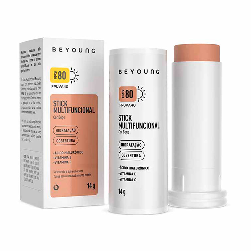 Beyoung Stick Multifuncional FPS 80 Cor Bege 14g