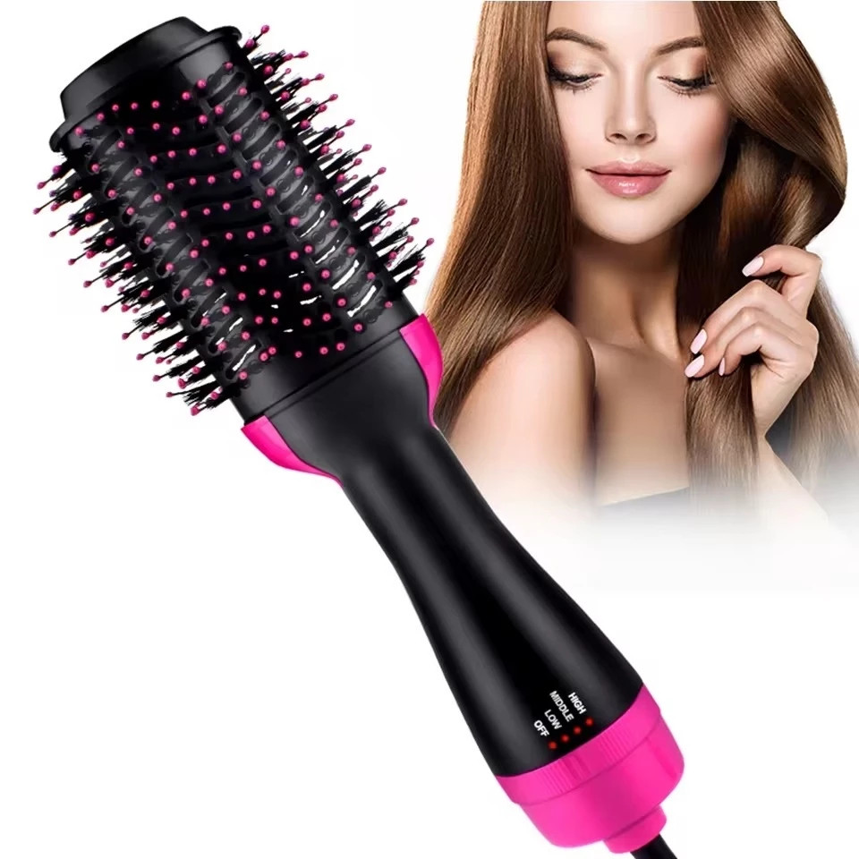 Escova Secadora 110V Alisador Elétrica Quente Cabelo Com 3 Em1 Hair Styler