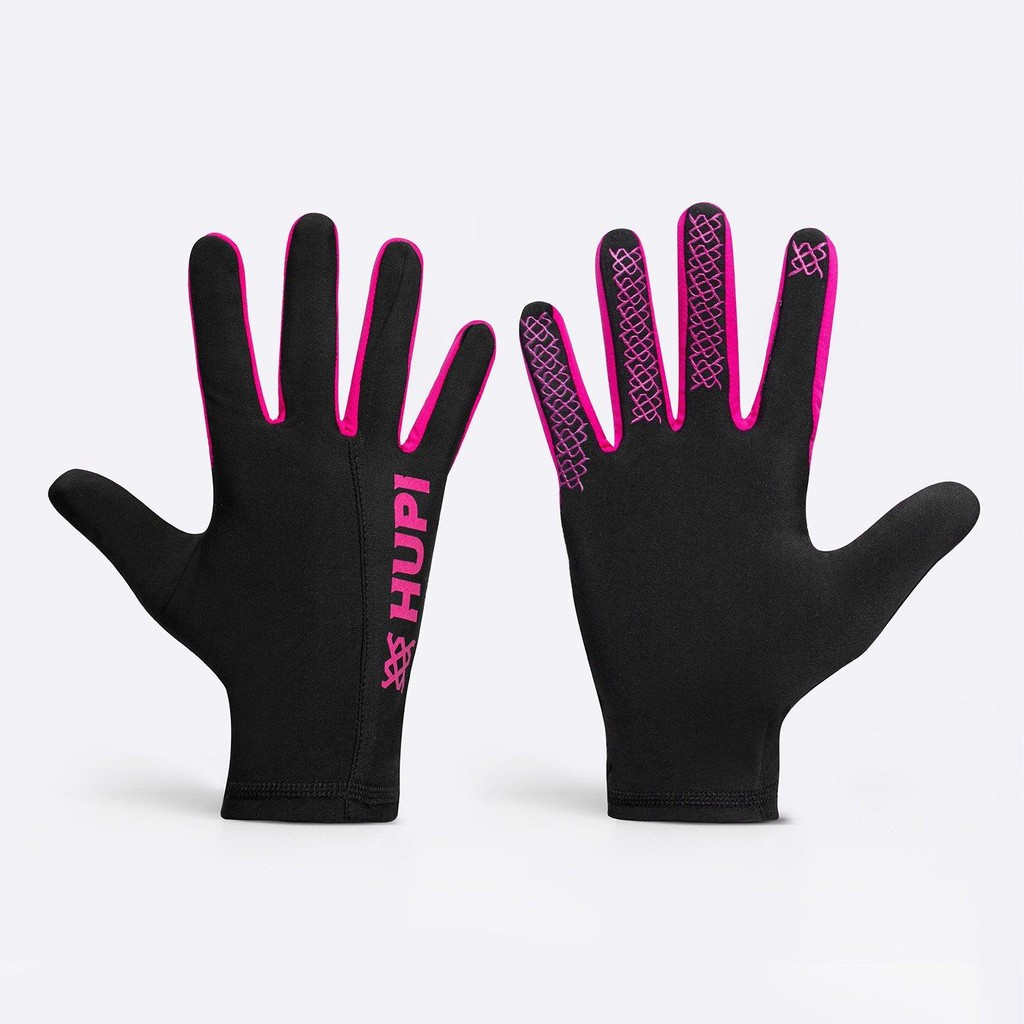 Luva HUPI Running - Preto e Pink em Oferta na Shopee