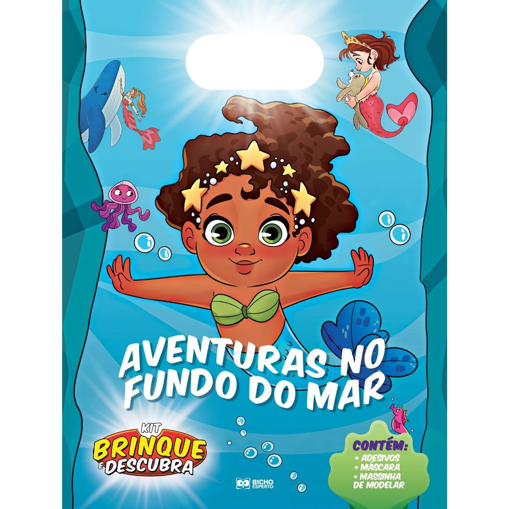 KIT BRINQUE E DESCUBRA - AVENTURAS NO FUNDO DO MAR em Oferta na Shopee