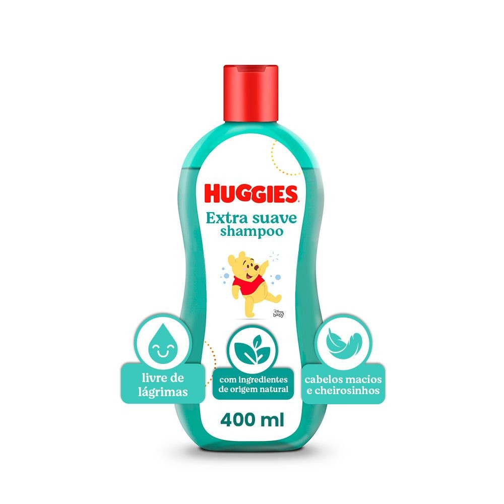 Shampoo Huggies Extra Suave para bebê 400ml em Oferta na Shopee