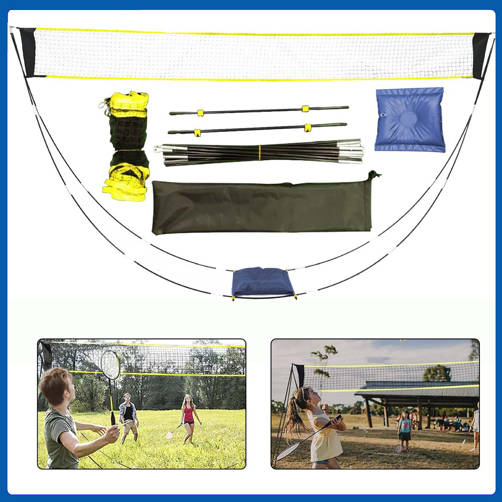 amarelo preto Kit Rede Badminton para Volei de Praia  2.9*1.6M