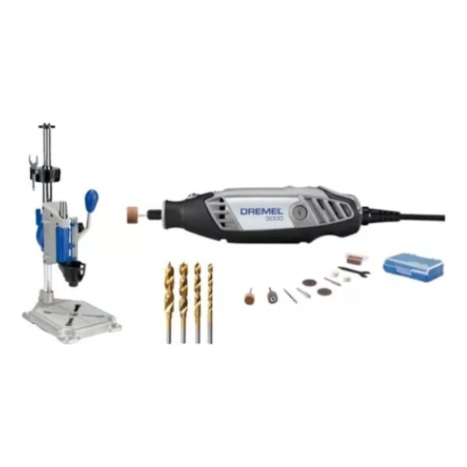 Combo Dremel Micro Retifica 3000 127v + Suporte + Jogo Broca