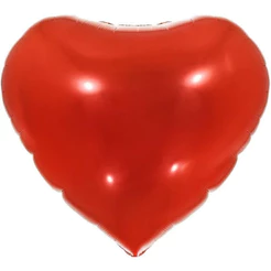 Balão Coração Metalizado Vermelho 90cm - 1 Unidade