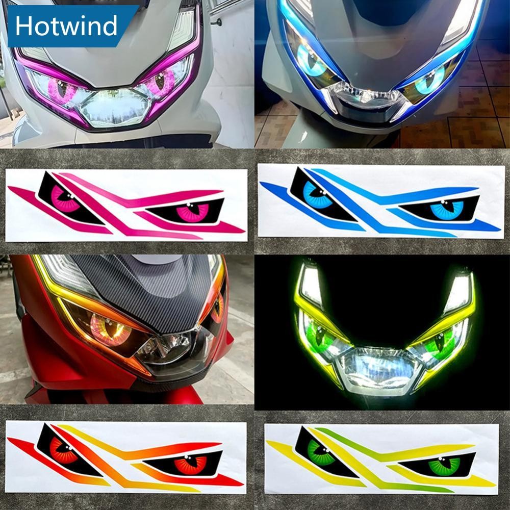 HW 1 Par De Adesivos Para Farol De Motocicleta , Luz Cabeça De Moto , Acessórios Decorativos , Decalques Transparentes H