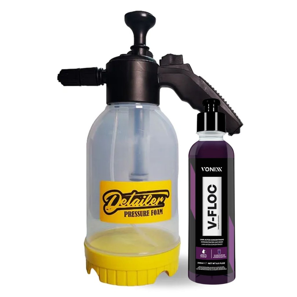Pulverizador Snow Foam Manual Pressure Foam Detailer + V-Floc 240ML