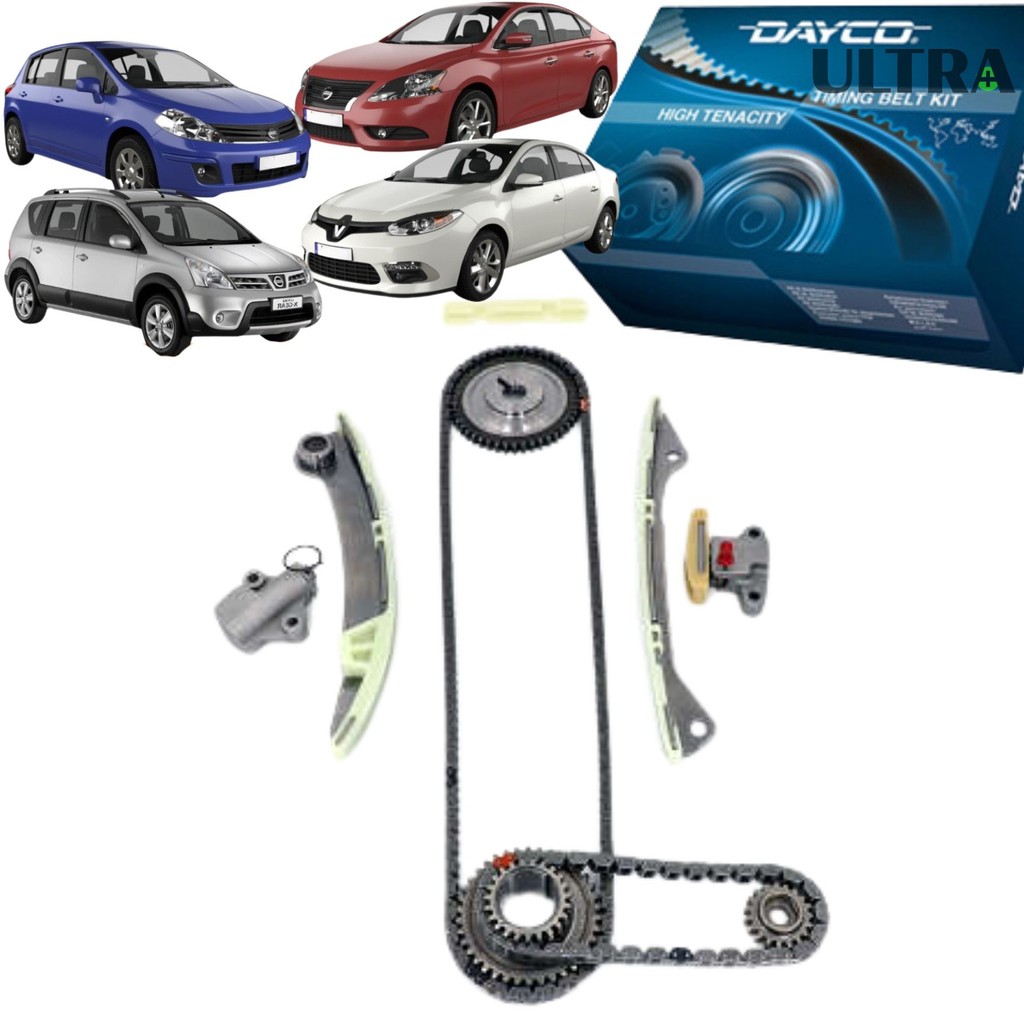 Kit Corrente Comando Distribuição Motor para Nissan Sentra / Tiida / Livina - Renault Fluence - 1.8 / 2.0 16V (Dayco KTC em Oferta na Shopee