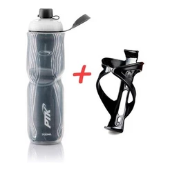 Garrafa de água termica com suporte para bicicleta garrafinha squeeze caramanhola térmica 700ml PTK