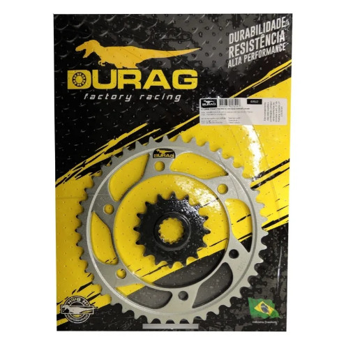 KIT COROA E PINHÃO DURAG YAMAHA TDM 900 02-13 16/42 525 AÇO 1045