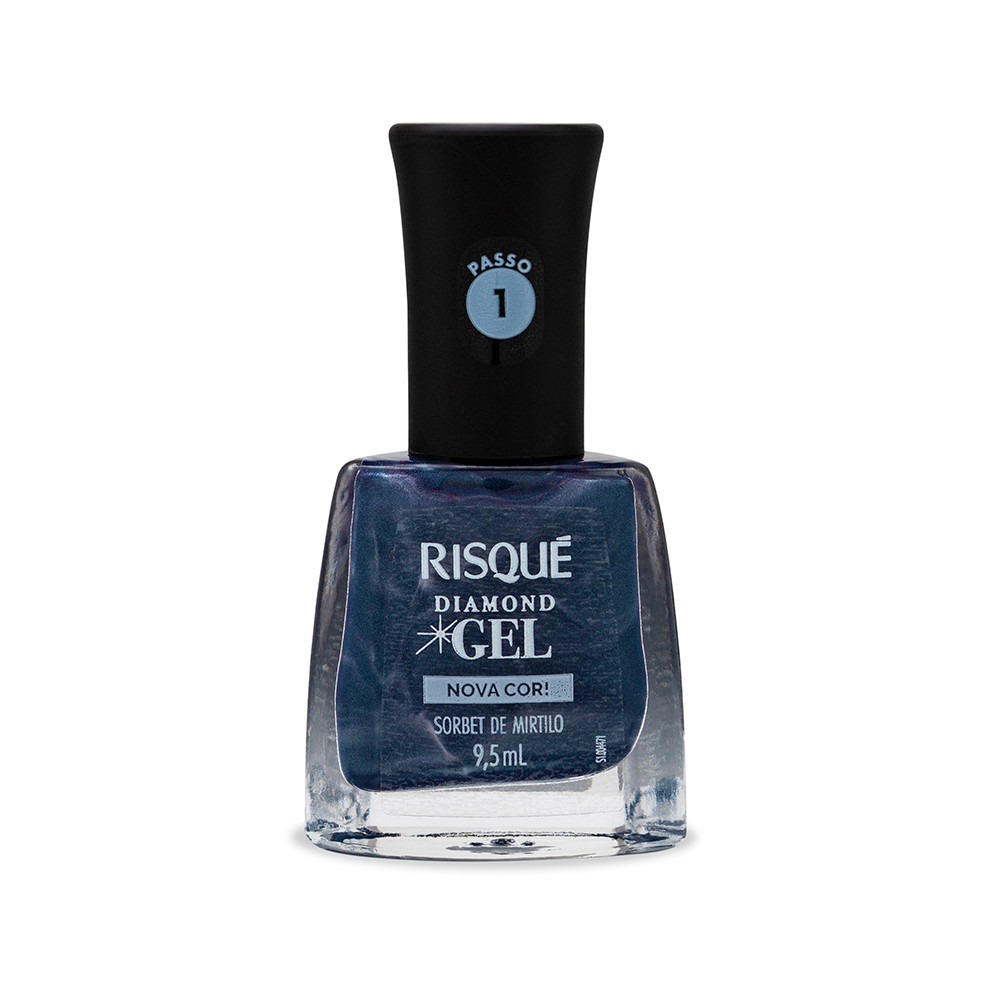 Esmalte Risqué Diamond Gel Sorbet de Mirtilo Metálico 9,5ml em Oferta na Shopee