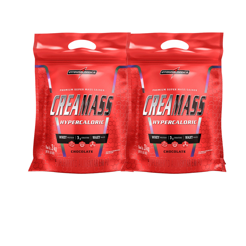 Kit 2 und Creamass Hipercalórico Pouch Chocolate 3kg