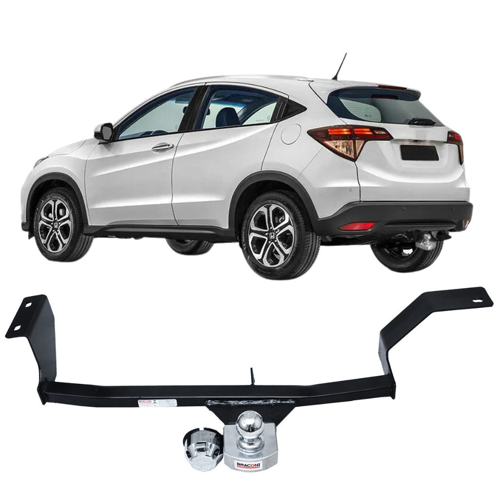 Engate Reboque Fixo Hrv Exc Turbo 2015 A 2021 Aco Resistente Capacida Carga 450kg com Peça tOP