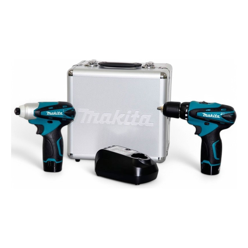 Combo Parafusadeira Furadeira 12v Lct204 Makita Com Maleta