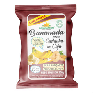 Bananinha Zero Açúcar Com Castanha De Caju Bananafruti 200 G em Oferta na Shopee