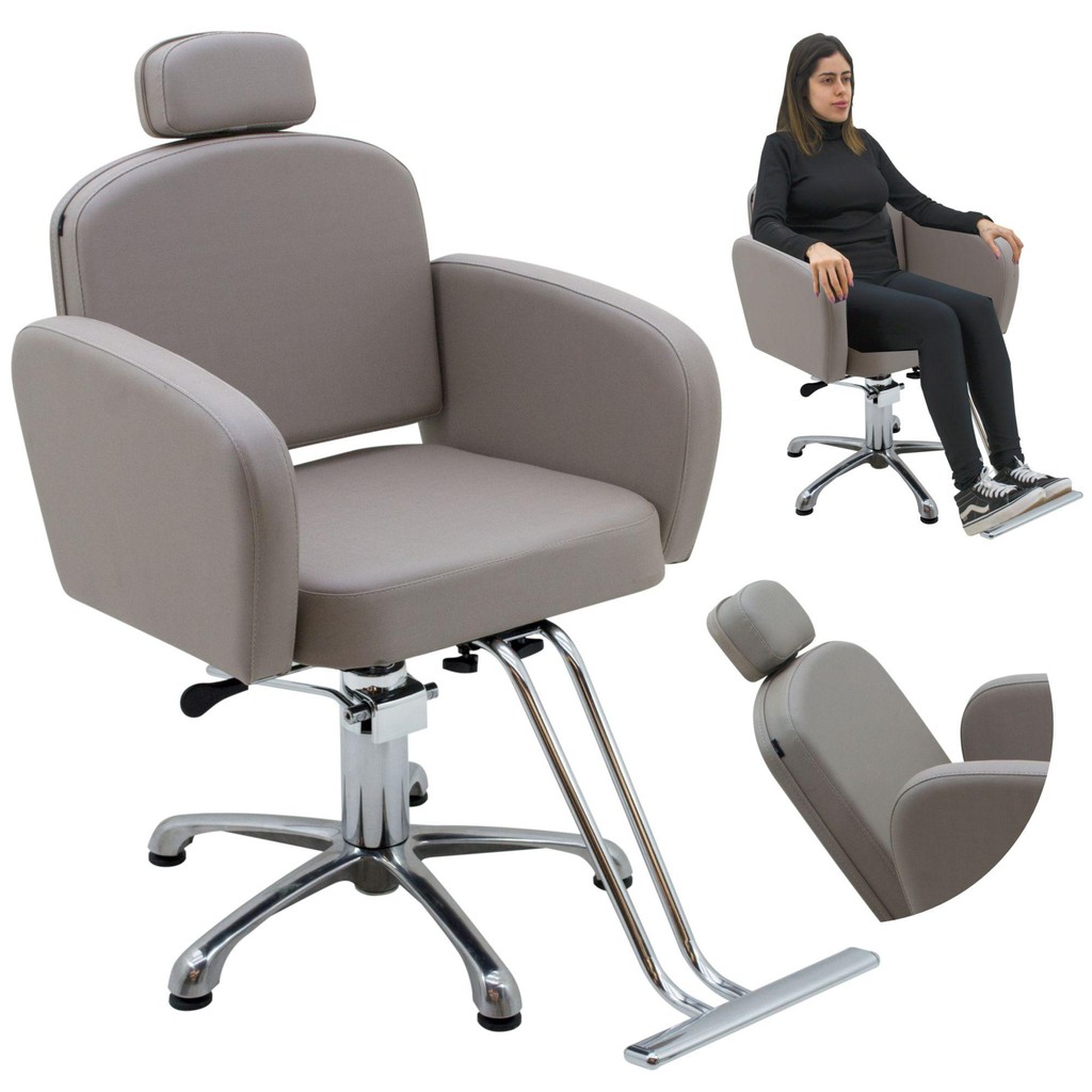 Cadeira Poltrona Hidráulica Yasmin Reclinável Salão Beleza