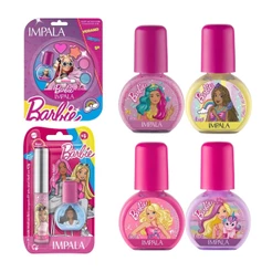 Kit Esmalte Infantil Impala Make Gloss Labial Coleção Barbie