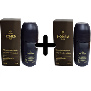 KIT 2 UNIDADES Desodorante Antitranspirante Roll-on Natura Homem Dom - 75ml em Oferta na Shopee