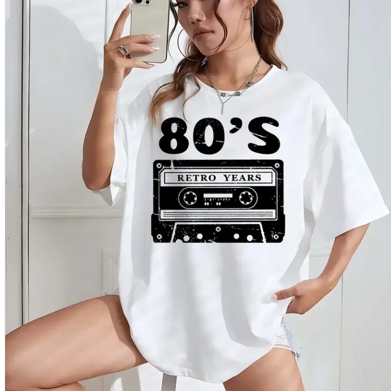 [Camiseta Premium em Algodão Puro]SISIBlusa Camiseta T-shirt Unissex Algodão Retro Anos 80's