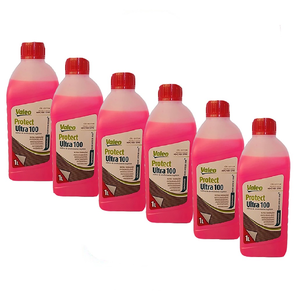 6 Litros Aditivo Radiador Valeo Protect Concentrado Orgânic em Oferta na Shopee