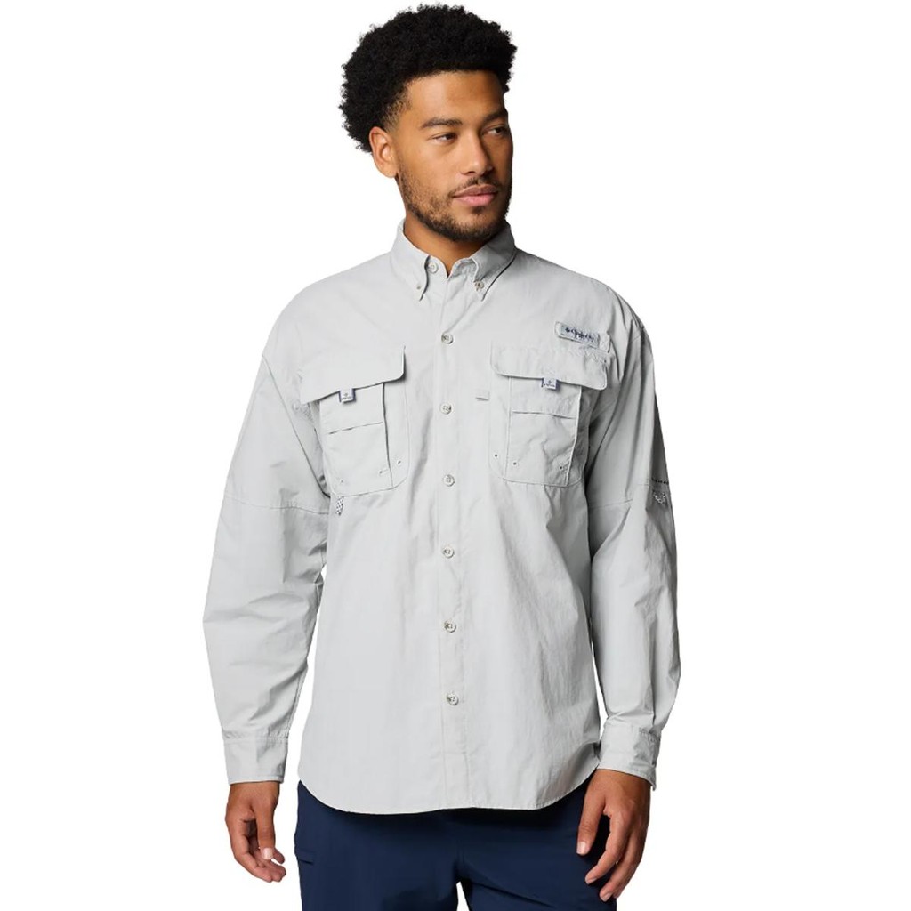 CAMISA BAHAMA II L/S MANGA LONGA MASCULINA - COLUMBIA