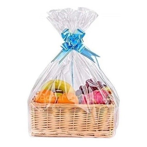 kit 10 Sacos Para Cesta De Presentes + 10 Laços Café da manhã Natal Vários Tamanhos Premium — imagem 2 de 2